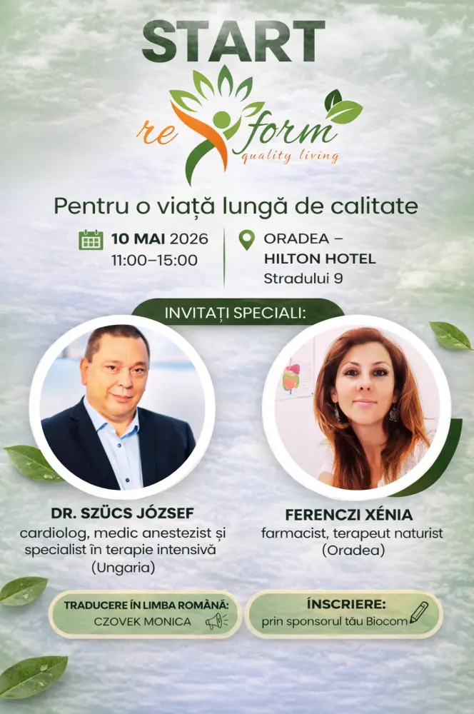 Re-Form Start Oradea: bazele sănătății de la doctori și naturopați