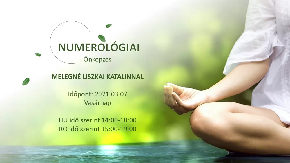 NUMEROLÓGIAI képzés Melegné Liszkai Katalinnal