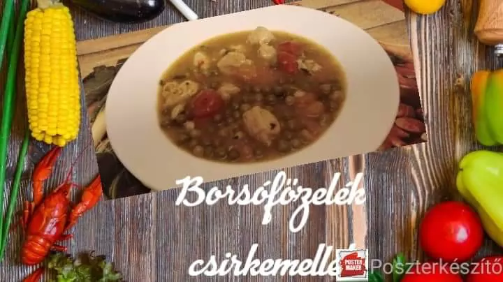 Regenoros zöldborsófőzelék csirkemellel