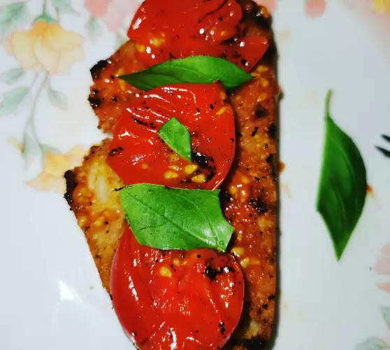 Grillezett paradicsomos bruschetta