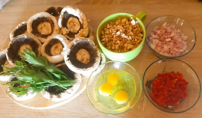 Töltött gomba- regenoros ebéd