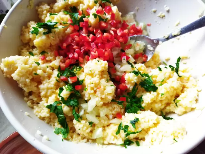 Sütőben sült köles fasírt