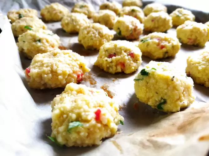 Sütőben sült köles fasírt