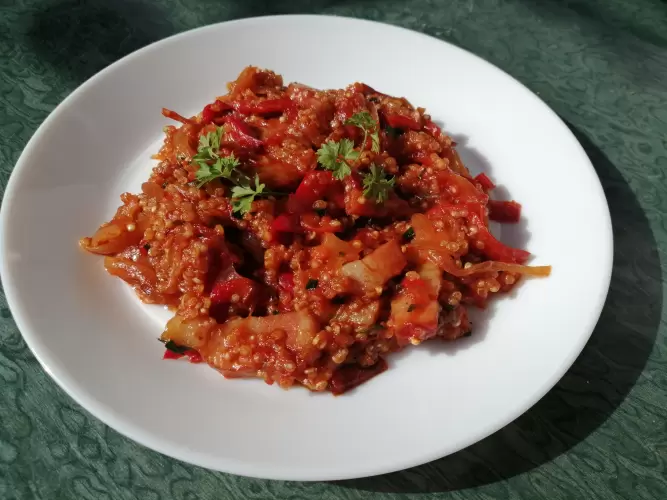 Császárszalonás lecsó