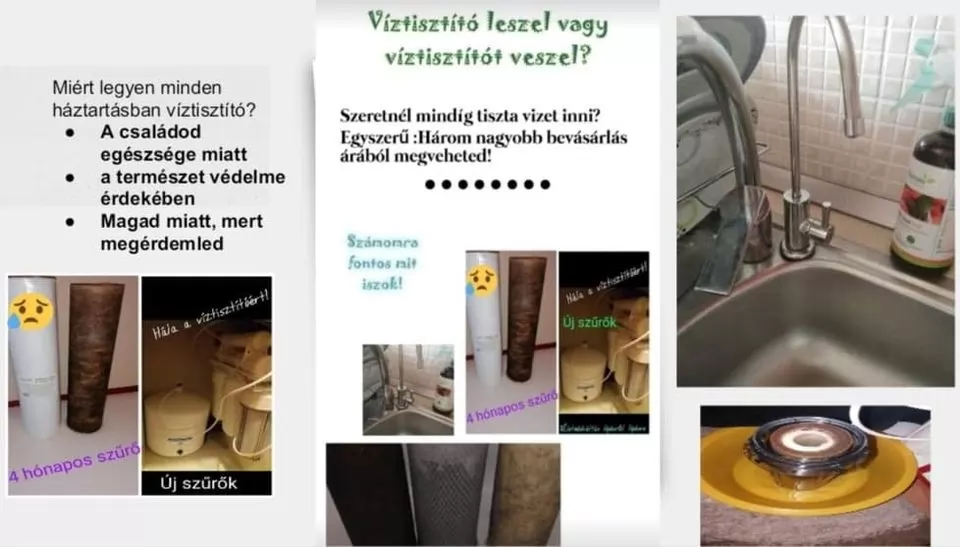 Víztisztító által palackmentes lakás