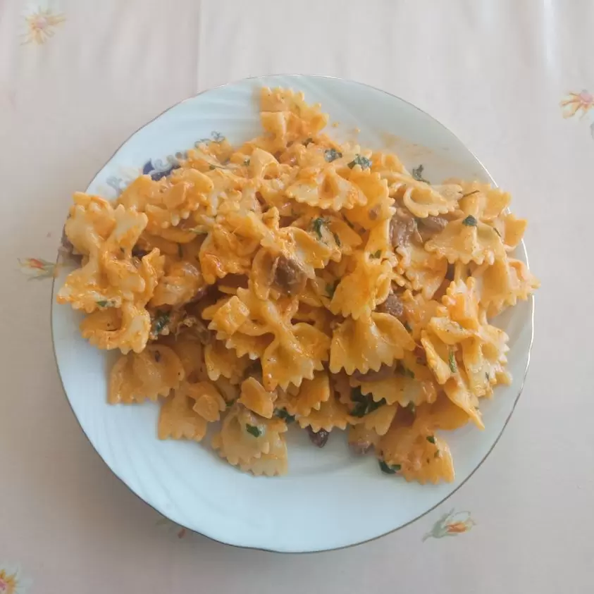 Mediterrán diétát kedvelők egyik kedvenvce a tejszines/ tejfölös gomba tésztával